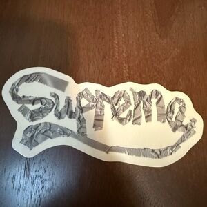 Supreme Metallic Gray Sticker